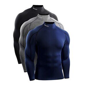 Neleus Men's 3 Pack Compression Long Sleeve Shirts in Size 2XL - NWT